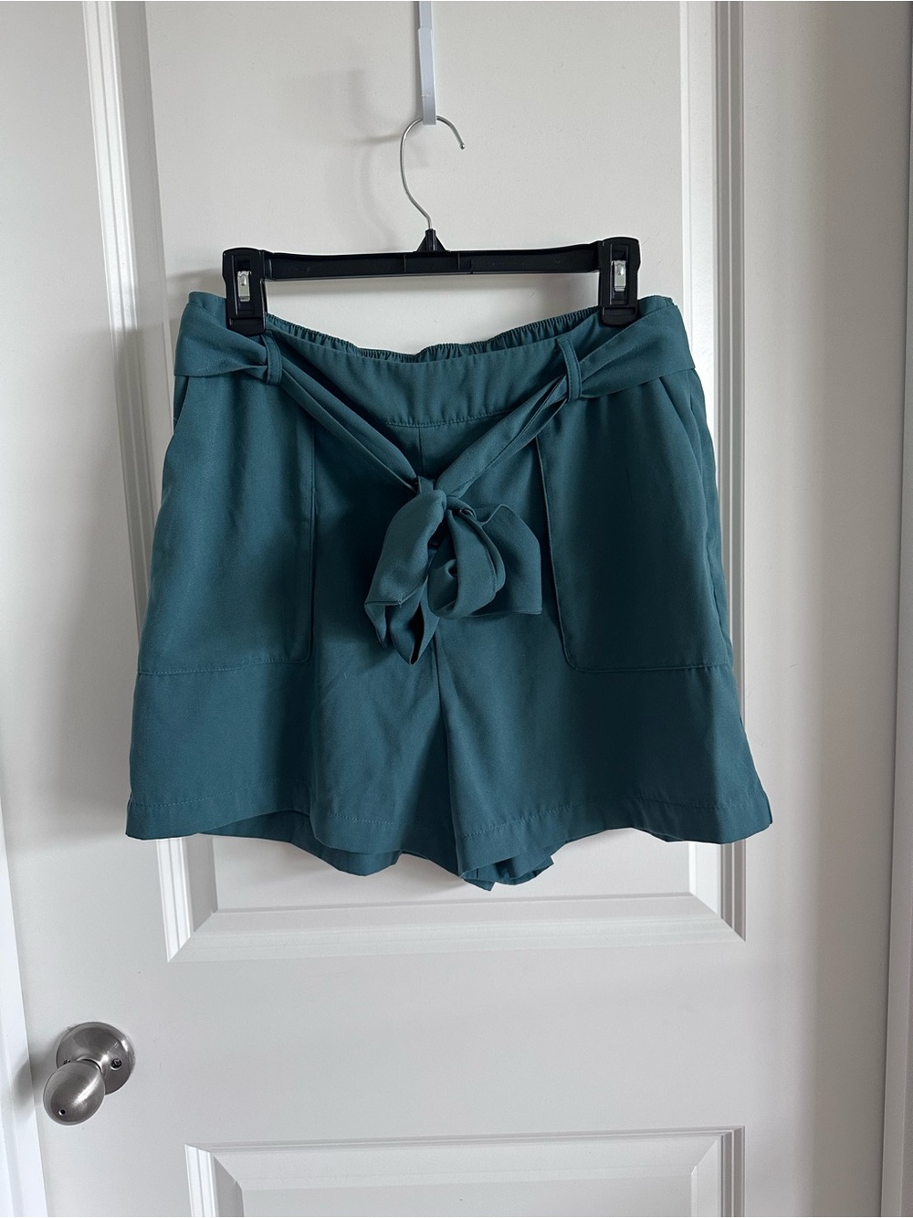 a new day Teal High-Waist Tie-Front Women’s Shorts